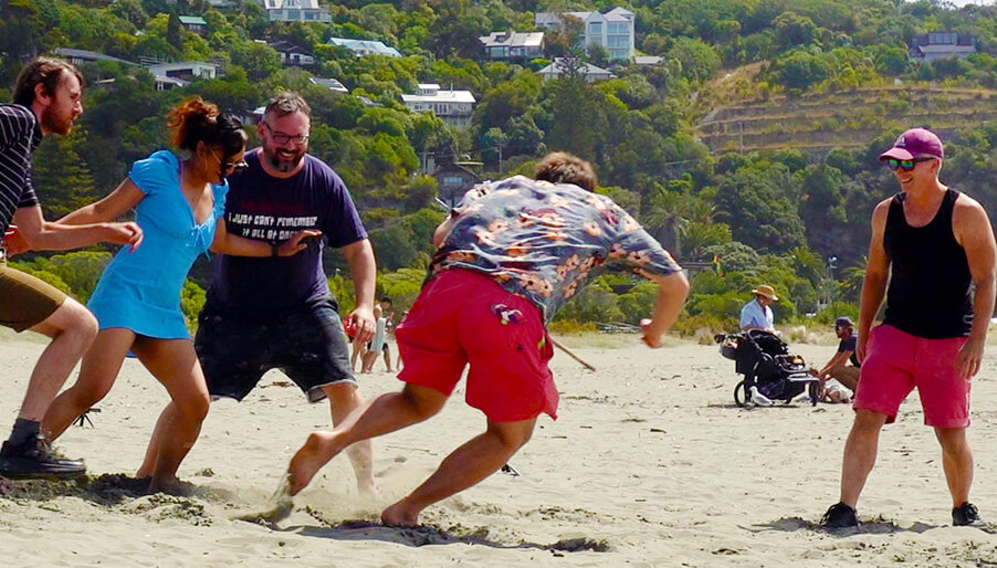 Group enjoying offline activities with Pocket Party